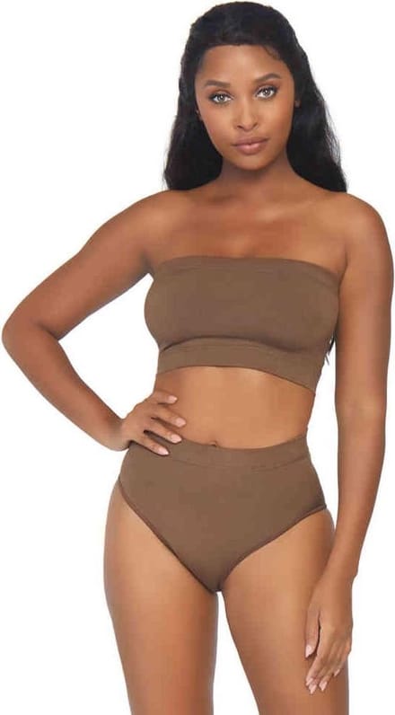 Seamless bandeau top brief