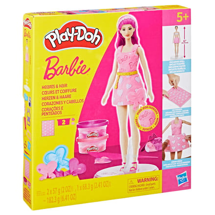 Play-Doh-set Barbiepop Hartjes en Haar - Boetseerklei