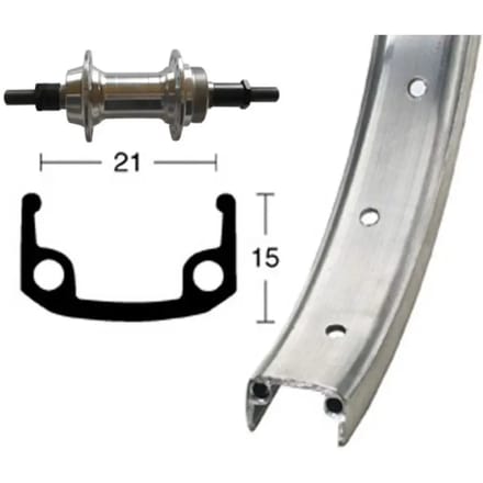Wiel Wiener RT26x1.9,COR.ROSC, 36 Ranura Rue.C.Pared