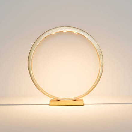 Holländer LED tafellamp Asterisco ringdesign goud dimmer