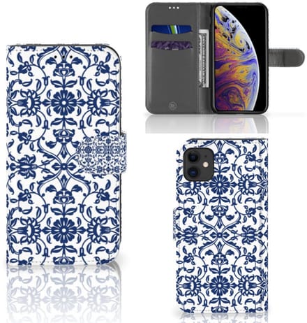Apple iPhone 11 Hoesje Flower Blue