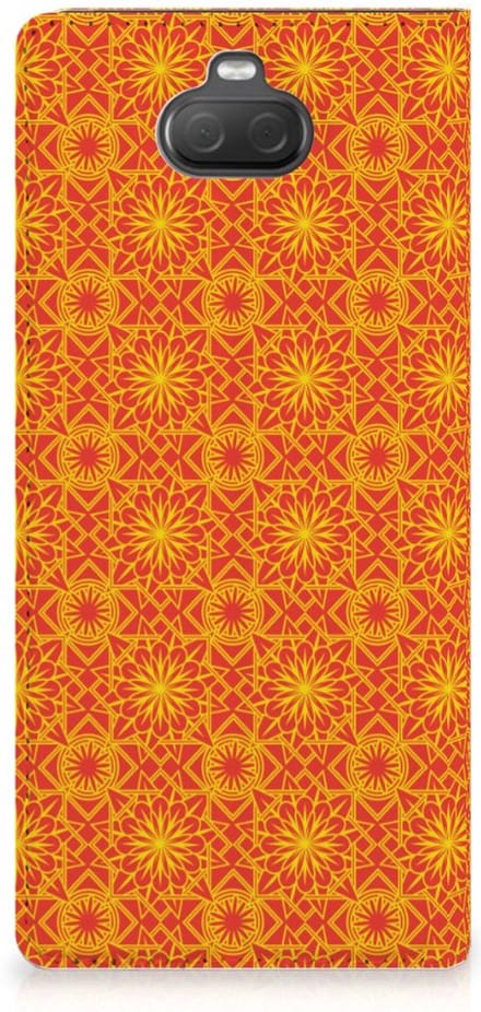 Sony Xperia 10 Plus Hoesje met Magneet Batik Oranje