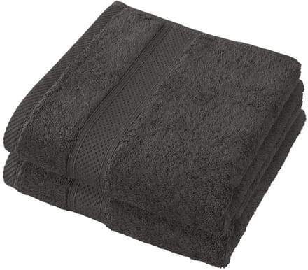 De Witte Lietaer Handdoeken Stéphanie Ebony 50 x 100 cm - 2 stuks - Katoen