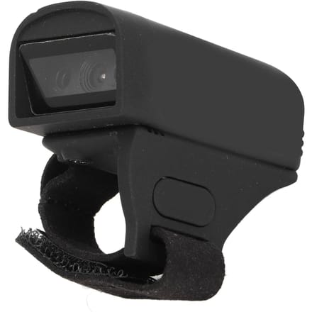 Scanner de Codes-barres Anneau 1D 2D 2.4G Sans fil Bluetooth LED Rouge CCD Outil de Balayage de Codes-barres sur le Doigt Batterie Intégrée black
