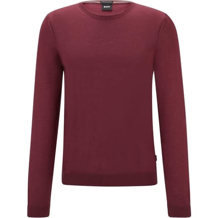 Hugo Boss Heren Leno-P Trui (Donkerrood)