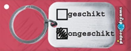 Paper Dreams | RVS Sleutelhanger | Geschikt / Ongeschikt