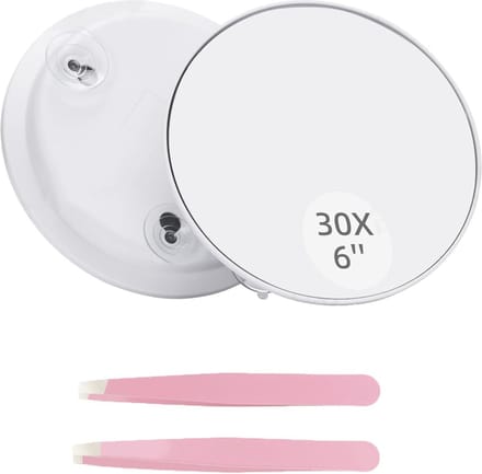 Vergrotingsspiegel 30x met zuignappen - Perfect voor make-up en reizen