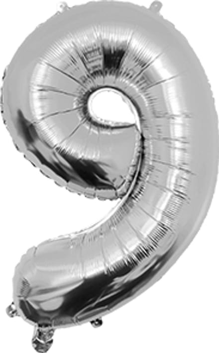Foil Balloon 40 cm- no.9 Silver