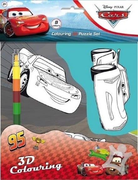 Cars 3D kleuren met 8-kleurige stift