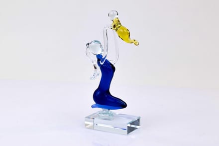 Glas Sculptuur 'Moeder met Kind' Geboortecadeau