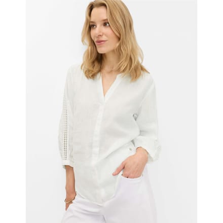 Brax Dames Blouse  Style VELIA white, wit, maat 48