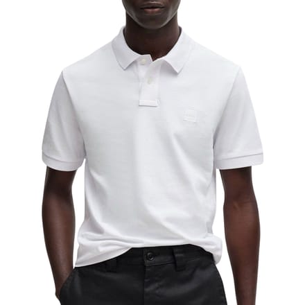 BOSS Orange Passenger Heren Stretch-Katoen Slim-Fit Polo met Logo Patch NOS