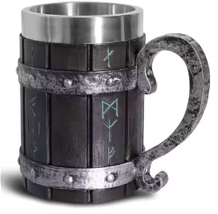 Lapi Toys - Dungeons and dragons mok - Drinkbeker - 600ml - Staal - Zwart