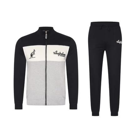 Australian - Heren Homewear Joggingpak - Zwart/Grijs - Maat XL