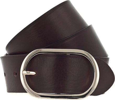 b.belt Riem Lorena Gold Ledergürtel W105 Dunkel Braun Bruine