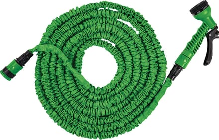 Bradas Flexibele uitrekbare tuinslangset 10m - 30m groen inclusief sproeipistool - Tuinsproeier - Waterslang - Elastisch