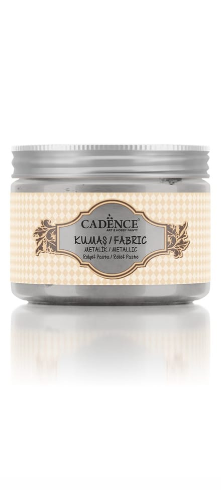 Cadence Textiel Metallic Relief Pasta 150 ml Zilver
