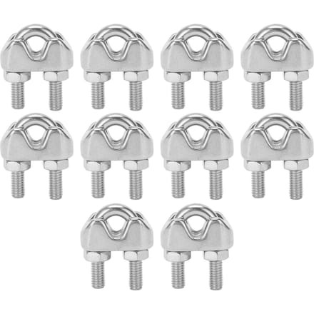 10 stuks 3/16 inch M4 roestvrij staal draadkabel klem U-beugel zadel bevestiger white