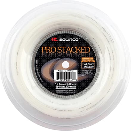 Solinco Pro-Stacked Rol Snaren 200m-Wit