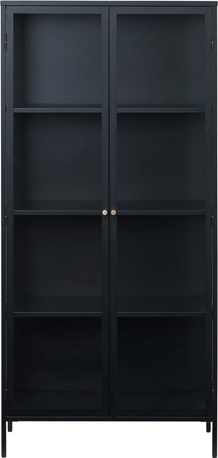 Nordic Home - Ragnar vitrinekast - 190 cm - zwart