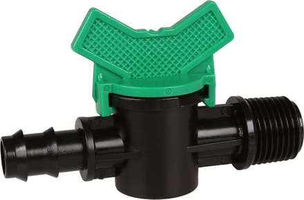 Ventiel GZ 1/2" plug op slang 16mm