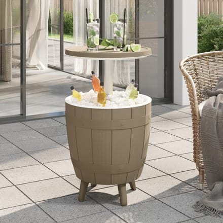 3-in-1 Tafel met IJskoeler Lichtbruin Polypropyleen