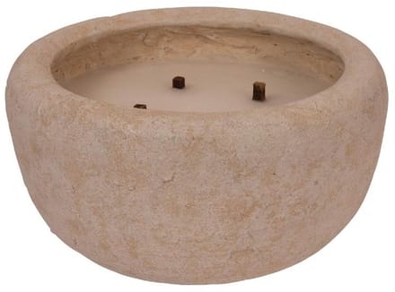 PTMD Kaars Gabor - 36x36x20 cm - Cement - Bruin