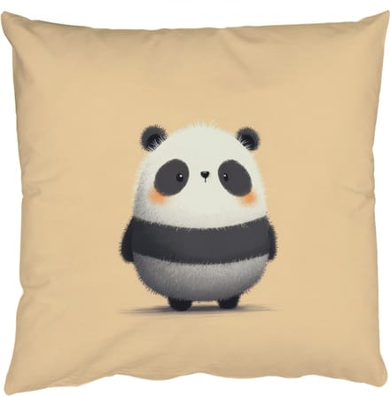 Sierkussens - Kussentjes Woonkamer - 60x60 cm - Panda - Beige - Minimalistisch
