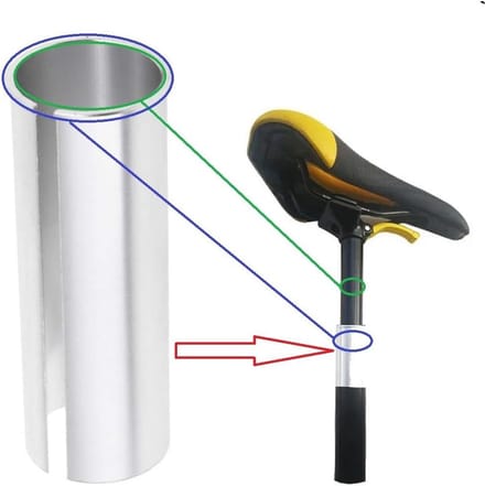 Zadelpen Adapter van 25,4 mm naar 26,4 mm voor Racefiets en MTB