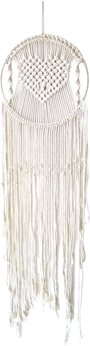 Lavandoux - Macrame Wandkleed - Boho Decoratie - Wandhanger - Hart - Crème