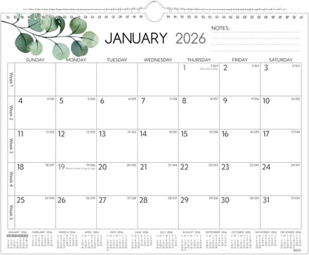 Wandkalender 2025-2026: Overzicht voor Twee Jaar