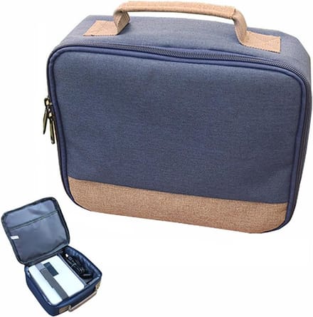 Draagbare Organizer voor Elektronica, Mini Projector Tas, Geschikt voor de meeste Projectoren, Donkerblauw en Ruimtebesparend Design