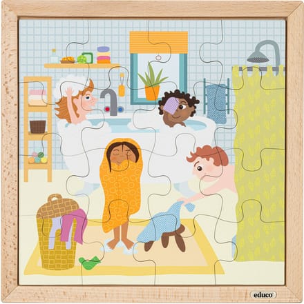 Hygiëne puzzels - In bad gaan - Educo - Educatief speelgoed