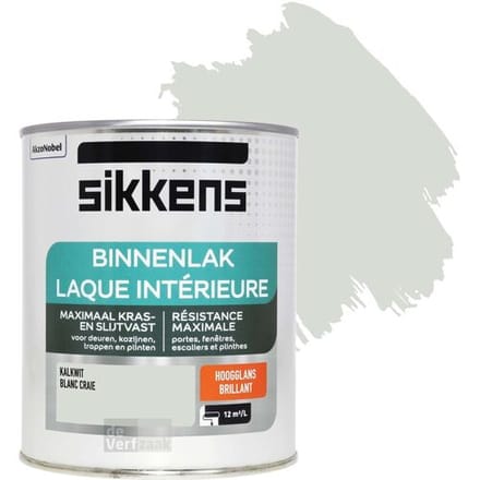 Sikkens Houtlak Binnenlak - Hoogglans - Kalkwit - 750ml