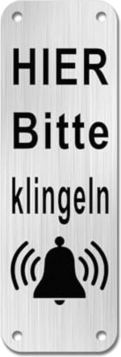 Rinkelen Bord Aluminium Zelfklevend Klein 5x15cm Verticaal