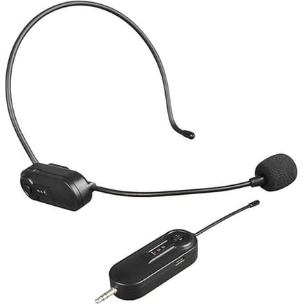 UHF Draadloze Microfoon Headset Microfoonsysteem 50M Effectieve Transmissie Ingebouwde Batterij 3.5mm TRRS zwart