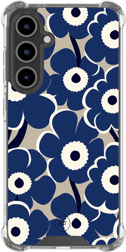 Hoesje (shockproof) geschikt voor Samsung Galaxy S25 FE - Abstract bloom - Extra sterke case - TPU/polycarbonaat - - Multi, Transparant