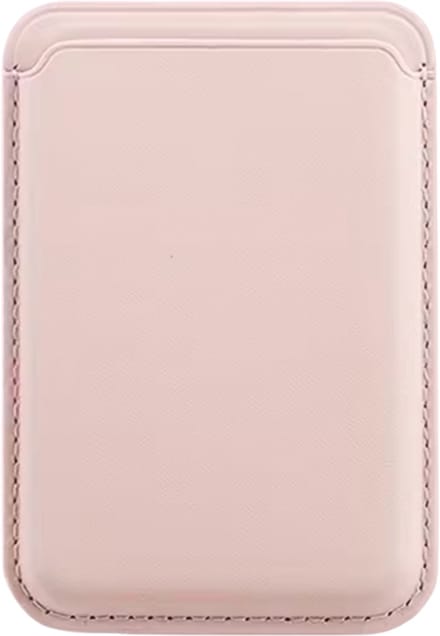 Magnetische Pasjeshouder voor Telefoon – Geschikt voor MagSafe – Wallet voor 2–3 Pasjes – PU Leer – Roze