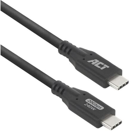 ACT USB4® 20Gbps 240W USB Type-C® kabel, 2 meter AC7422
