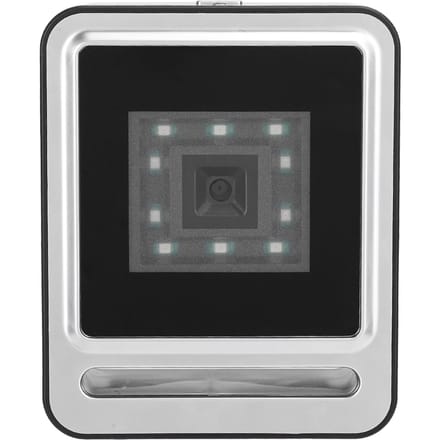 Vaste Barcodescanner 1D QR 2D Handsfree Desktop Barcodelezer met USB-kabel LED-licht zilver