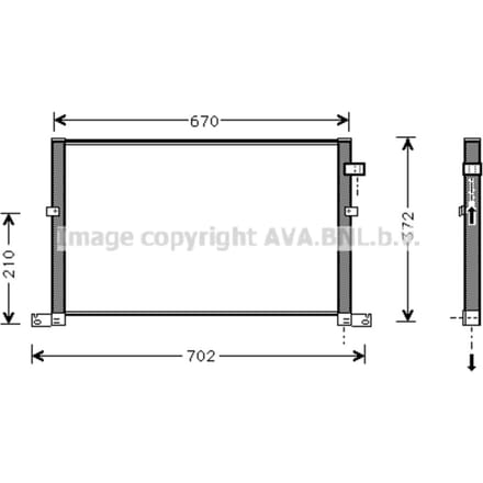 Condensator, airconditioning AVA COOLING FD5334 AVA