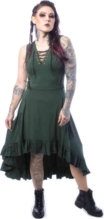 Vixxsin High low jurk -XS- SOLEIL Groen