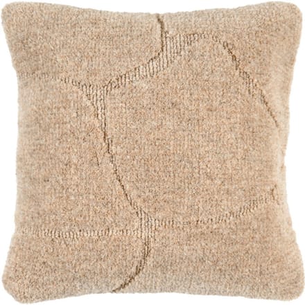 Kussen Navi Brown 45 x 45 cm - Luxe Wollen Sierkussen met Organisch Patroon