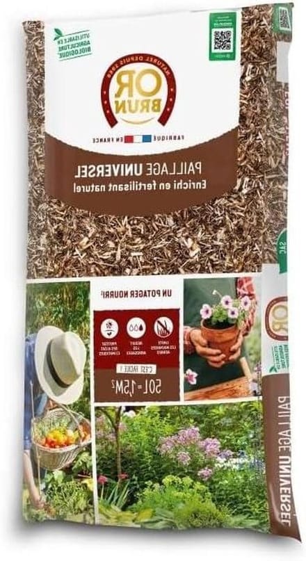Universele Mulch - Bodemverbeteraar - Tuinonderhoud - Natuurlijke Bodembedekker - 50 Liter - Bruin