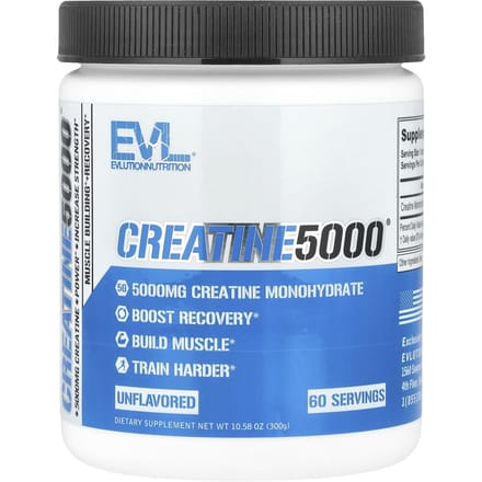 EVLution Nutrition, CREATINE5000, Zonder smaak, 10,58 oz (300 g)
