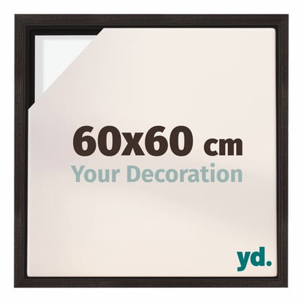 yd, Baklijst 60x60 cm Eiken Donker - Lijst voor Canvasdoek - MDF Lyon