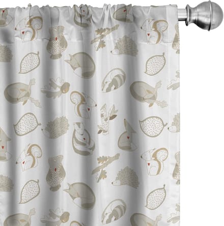 ABAKUHAUS Bosgordijnen – 2x75x175 cm – microvezel – donker