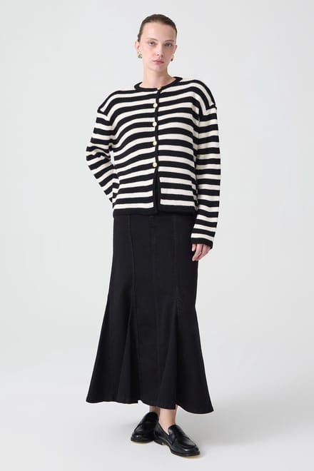 Striped Knit Cardigan
