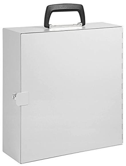 Document Storage Cassette A4 met Beveiligingsslot en Handgreep - Lichtgrijs