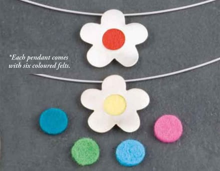 Flower Funky Felts Zilveren hanger